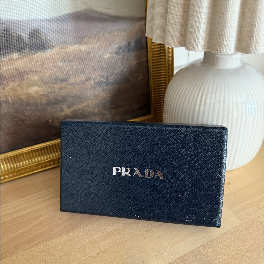 Prada Black Saffiano Leather key Holder